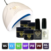  HEMAフリー よくばり+アシッドレスプライマー+プライマーボンダーセット(各15ml)＋48Wライトセット