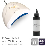 HEMAフリー TPOフリー フィルインベース 優れた持ち ノンサンディングベース グレースジェル Pベース120ml ＋48Wライトセット