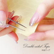 平面ガラスストーンカラーチャートの貼り付けに 両面テープ