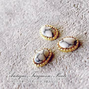 【ゆうパケット対象商品】 ネイルパーツ ジュエリーパーツ ネイルアート ジュエリーネイル コンチョネイル アンティークネイル アンティークターコイズパーツ 3個入り 13