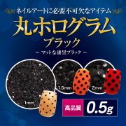【thx25】【ゆうパケット対象商品】高品質丸ホログラム 0.5g  ブラック 