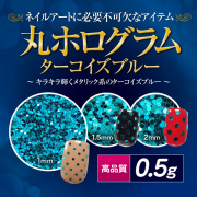 【廃盤商品】高品質丸ホログラム 0.5g  ターコイズブルー 