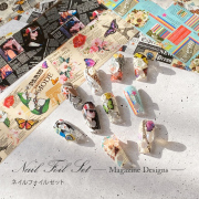 【在庫限り】【ゆうパケット対象商品】転写フィルム　リフレクションフィルム　ネイルホイル　ネイルフォイルセット Magazine Designs