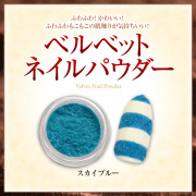 【在庫限り】【ゆうパケット対象商品】ふわふわもこもこでかわいい指先に！ベルベットネイルパウダー（透明ケース入り）スカイブルー