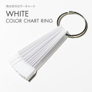 【ゆうパケット対象商品】 色付きのカラーチャート カラーチャート カラー見本 ホワイトカラーチャートリング スクエア（50本）