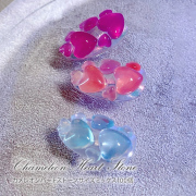 紫外線で色が変わる ネイルパーツ カメレオンハートストーンサイズミックス100個