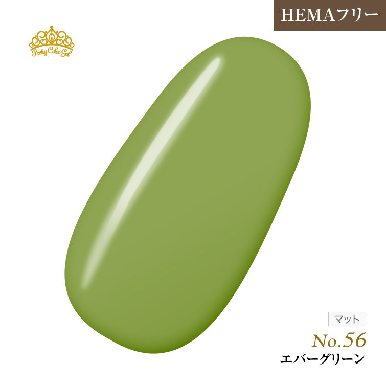 【ゆうパケット対象商品】オフが簡単！HEMAフリー プリティーカラージェル3ml エバーグリーン P56
