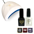 HEMAフリー TPOフリー はがせるベースジェル ピールオフベース＋アシッドレスプライマー(各15ml)＋48Wライトセット