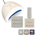 ●ゆうパケット不可● HEMAフリー フィルインベース 優れた持ち ノンサンディングベース グレース Pベース15ml+Pボンダー9mlセット＋48Wライトセット