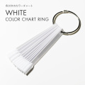 【ゆうパケット対象商品】 色付きのカラーチャート カラーチャート カラー見本 ホワイトカラーチャートリング スクエア（50本）