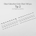 【ゆうパケット対象商品】ニュアンスネイル カラーチャート クリアカボションカラチャ 160pcs Tip 2