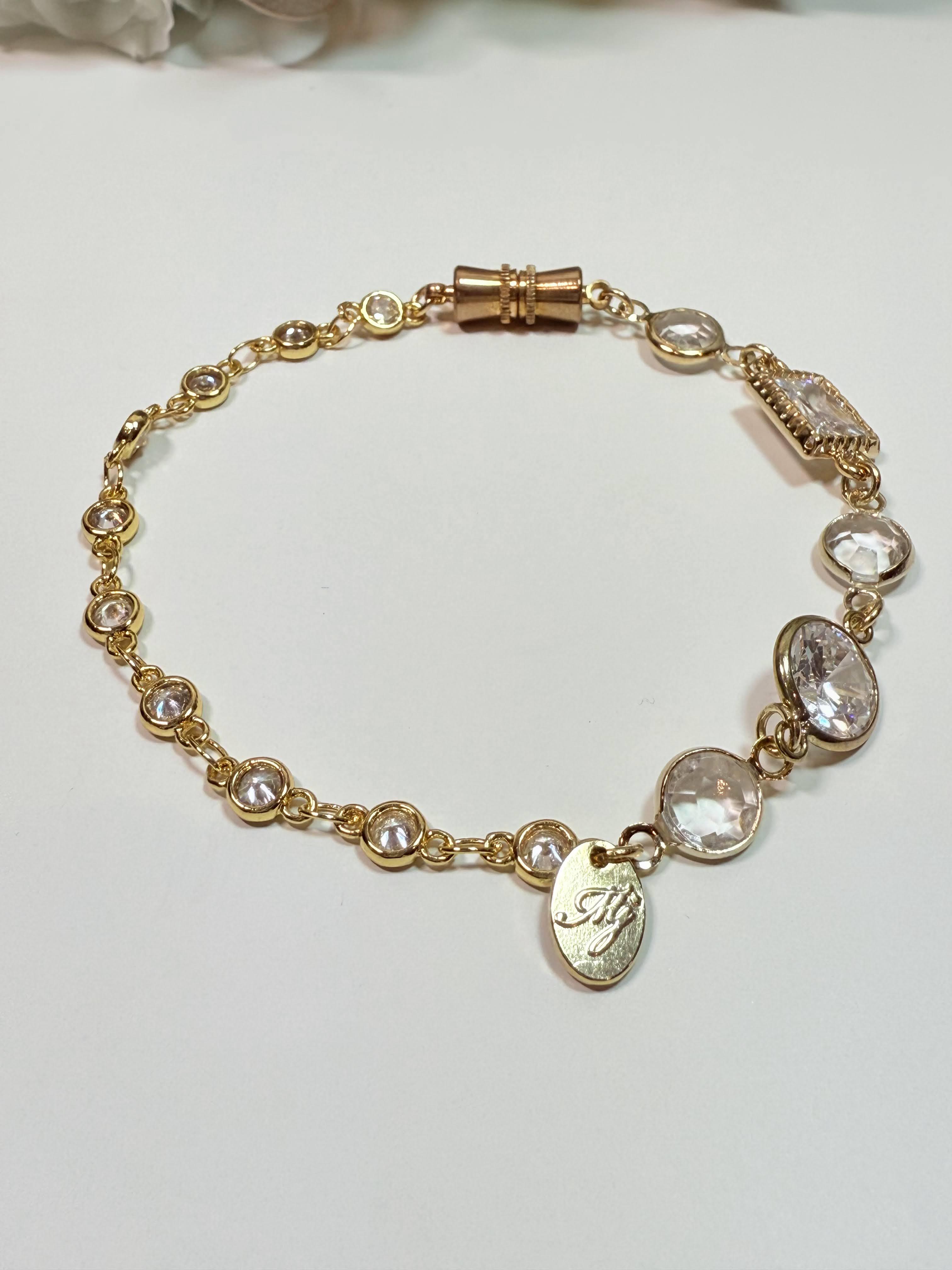 スワロ付マグネットブレスレット