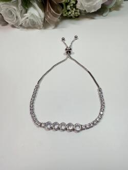 スワロ付プレートブレスレット