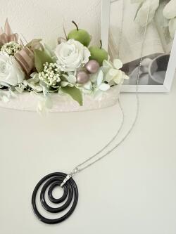 オニキス3重ヘッドネックレス