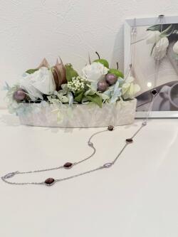 パープルスワロネックレス