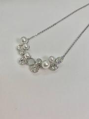 一文字パール付きショートネックレス