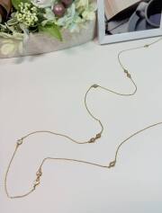 シンプルロングゴールドネックレス