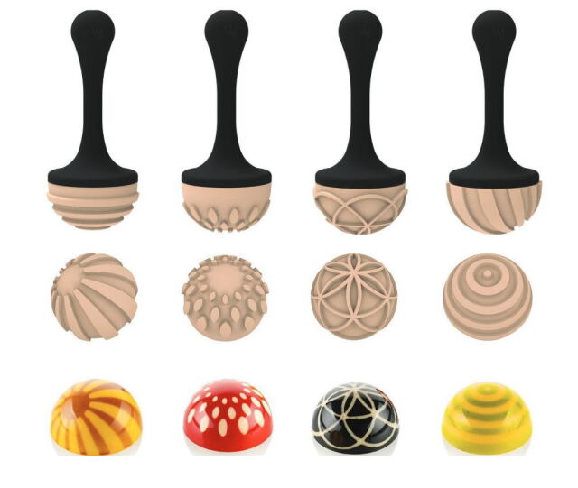 チョコレートスタンプ 直径31mm半球型(CH013)用 スタンプ4種セット