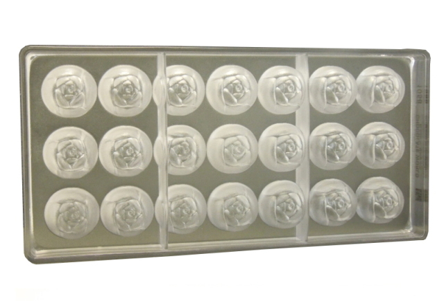ChocolateWorld チョコレートワールド21個取ローズ cw1058 チョコレート型,Chocolate mold,ChocolateWorld,Rose2.8cm（12g）21個