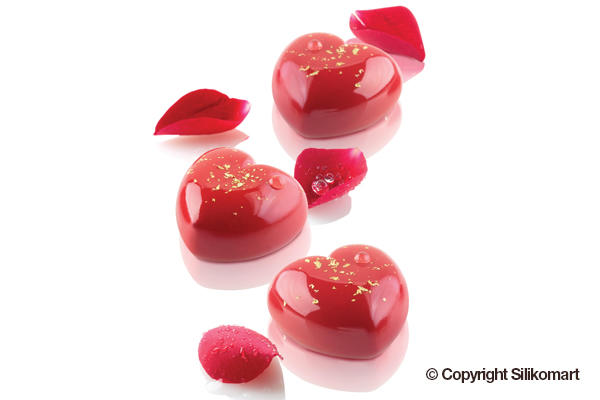 超軟シリコン型 CUPIDO 30 HEART 立体ハート4.5cm silikomart