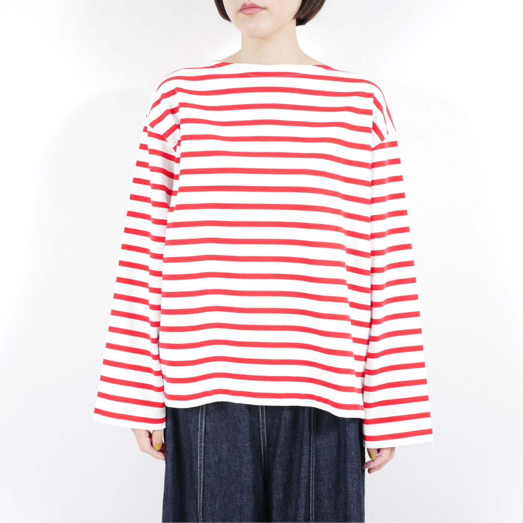 ワイドスリーブボーダーTEE