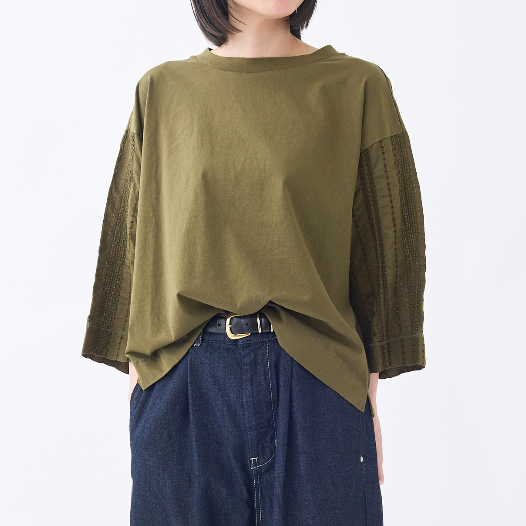 レーススリーブカットソー