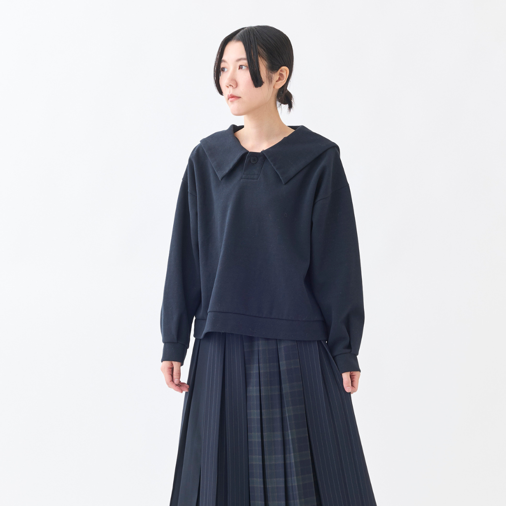 セーラーカラーポロカットソー