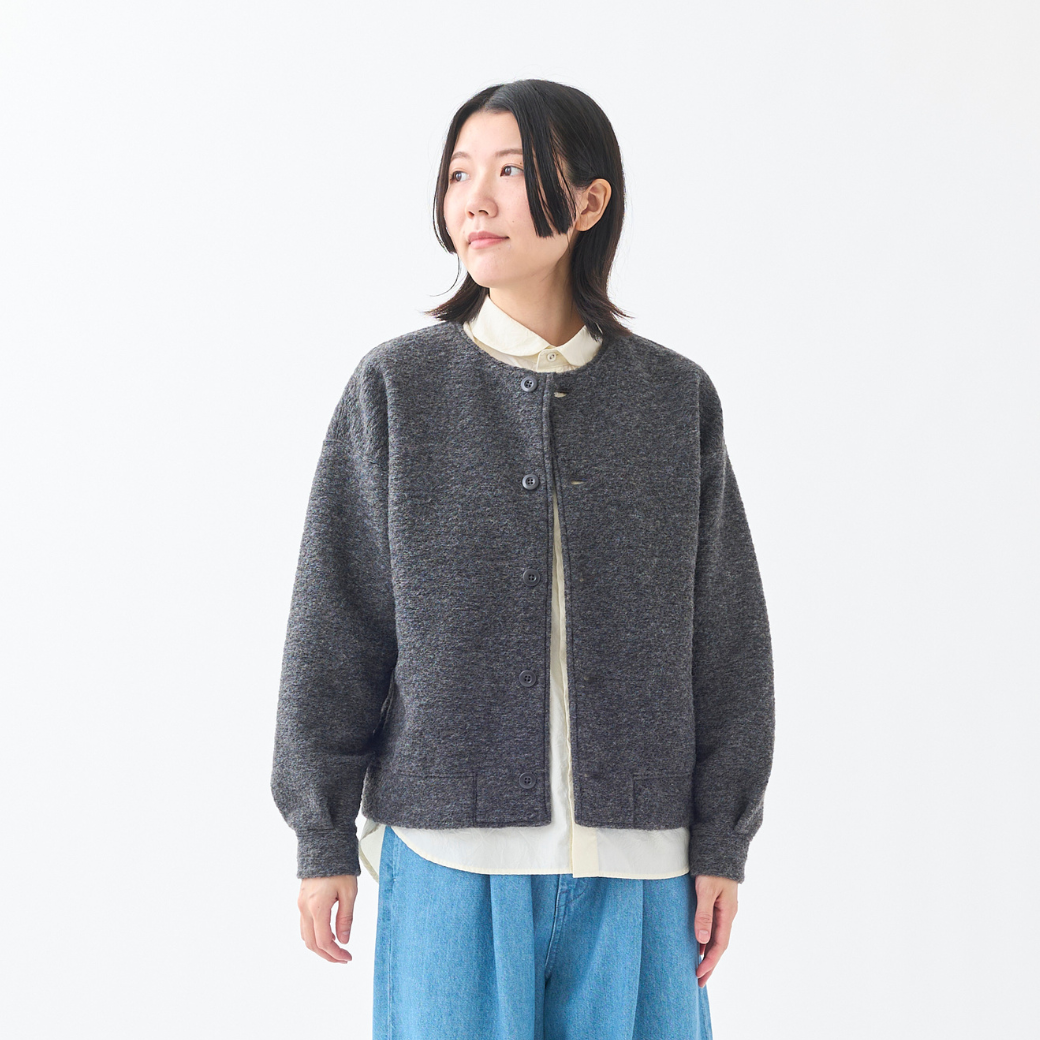 スライバー ノーカラーブルゾン