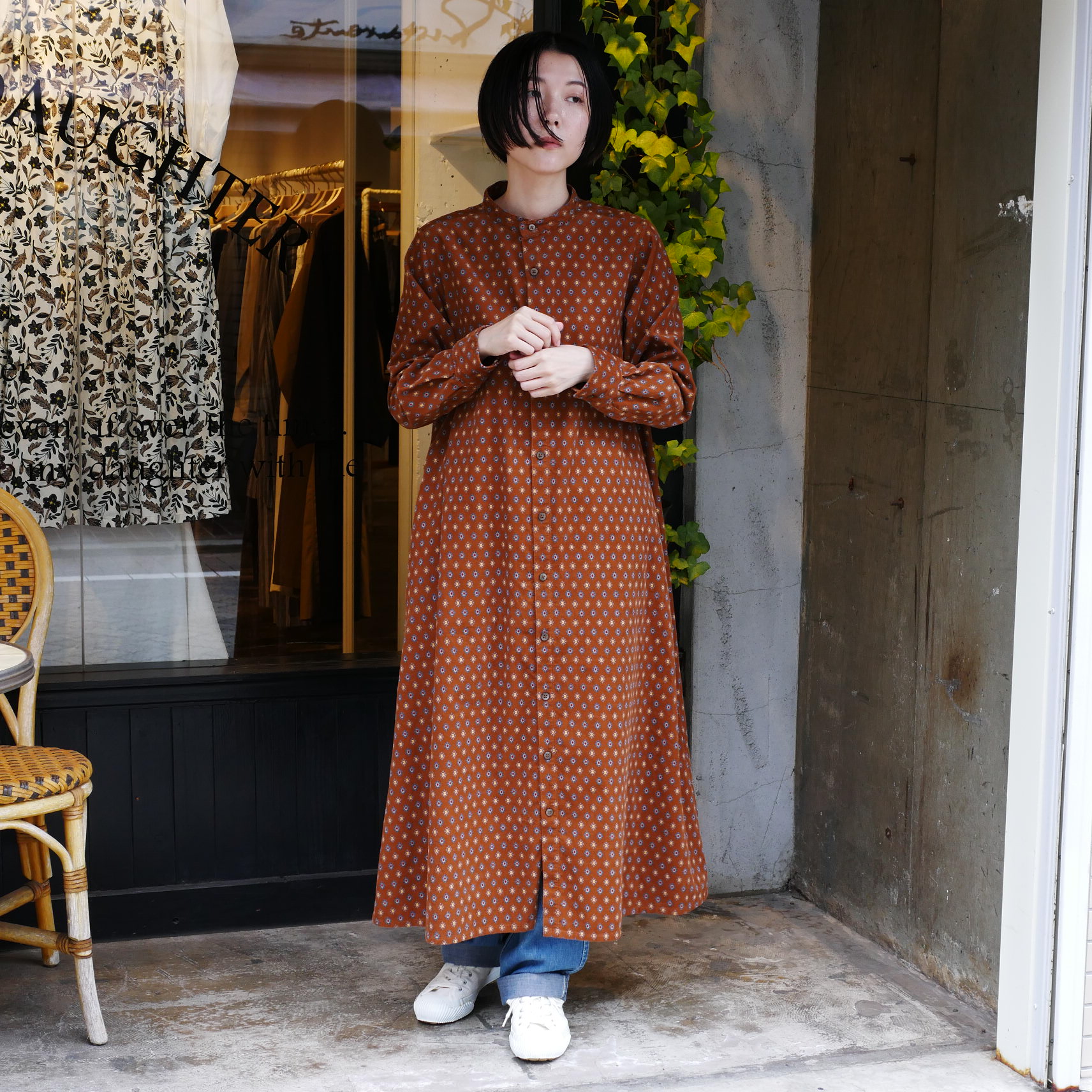 【 KIRABOSHI 】バンドカラーワンピース