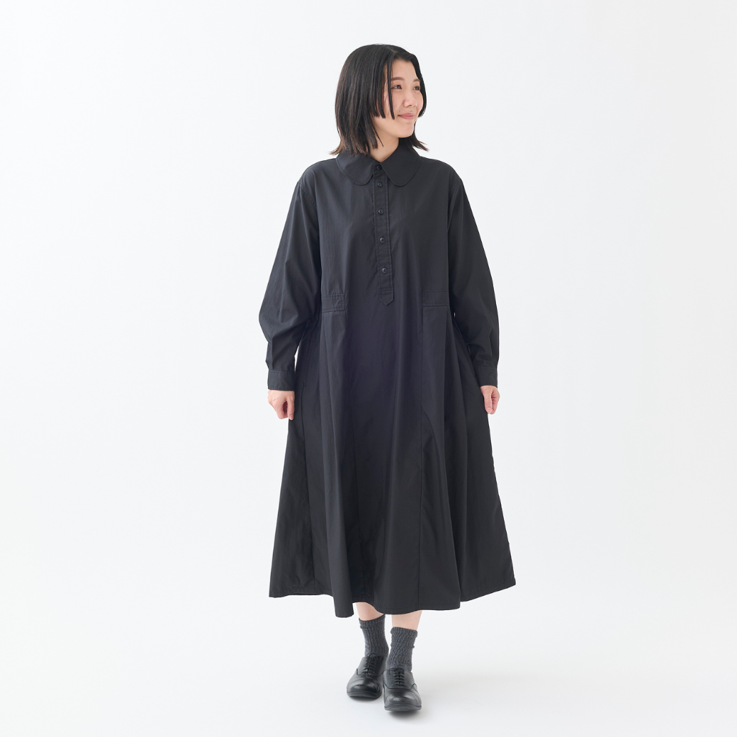 ライトツイル ラウンドカラーワンピース