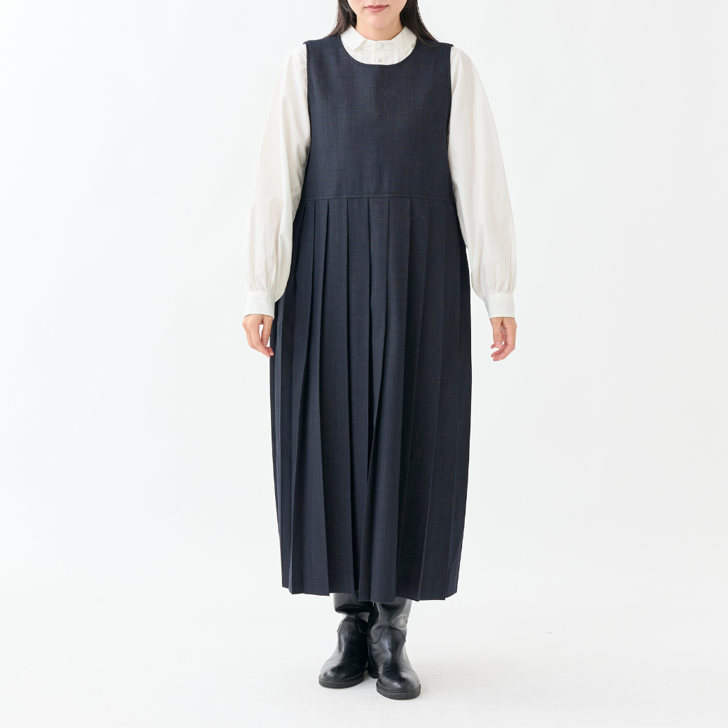 【11月上旬発売予定】ウールデニムプリーツジャンスカ（予約）