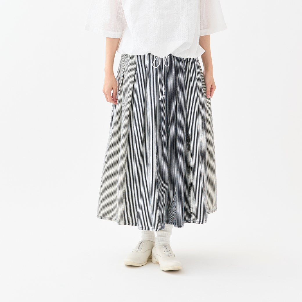 ヒッコリーイージータックプリーツスカート