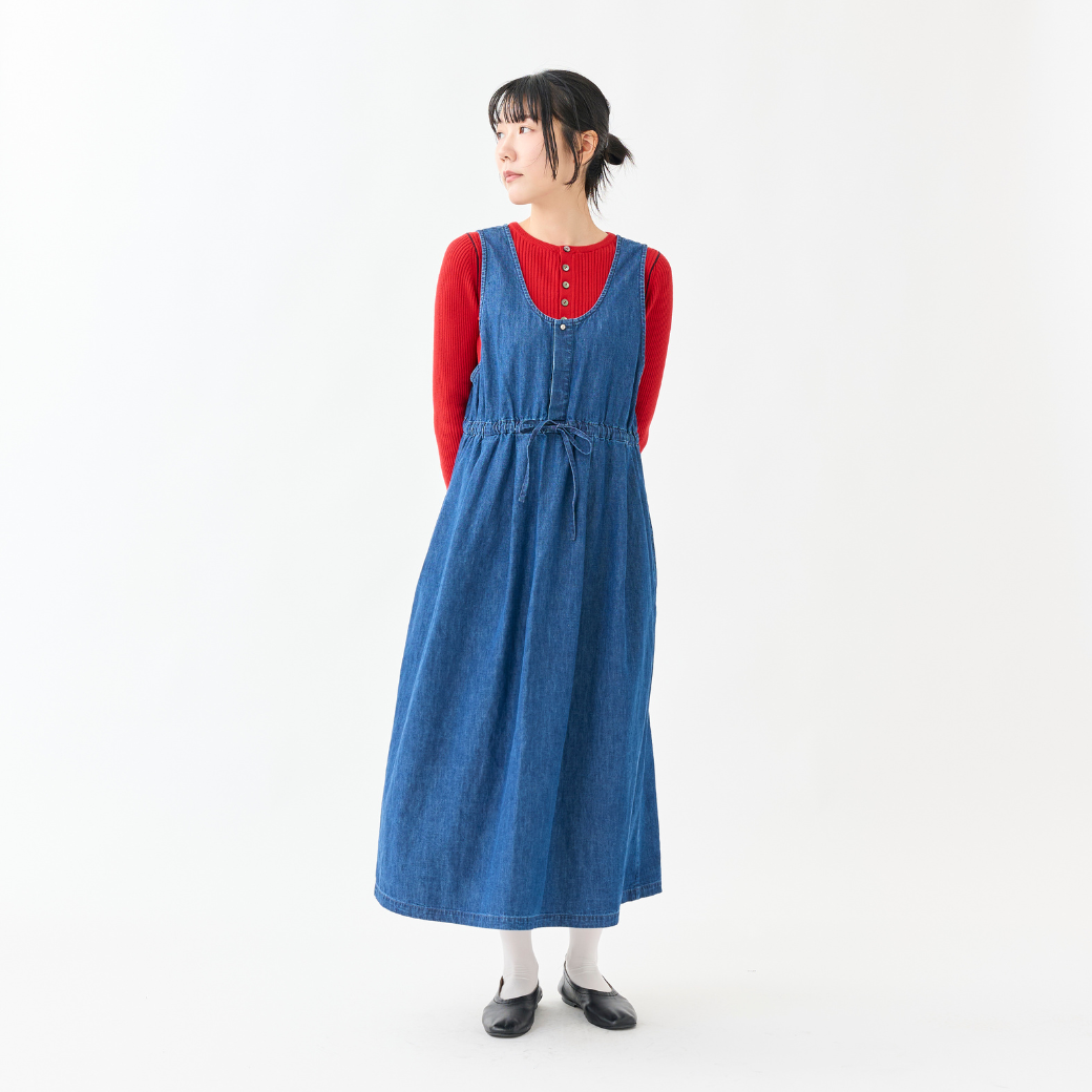 【9月上旬発売予定】6ozデニム ウエストドロストジャンスカ（予約）