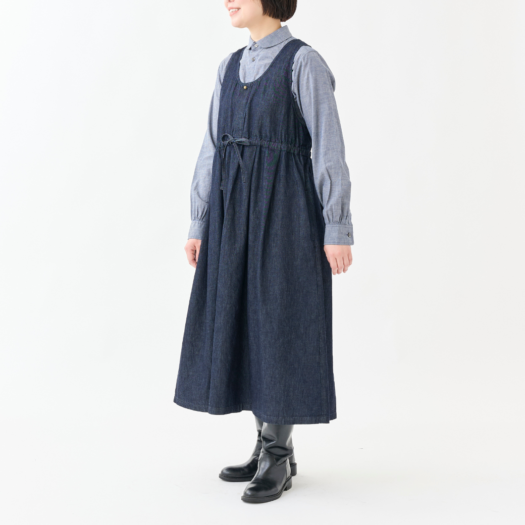 【9月上旬発売予定】6ozデニム ウエストドロストジャンスカ（予約）