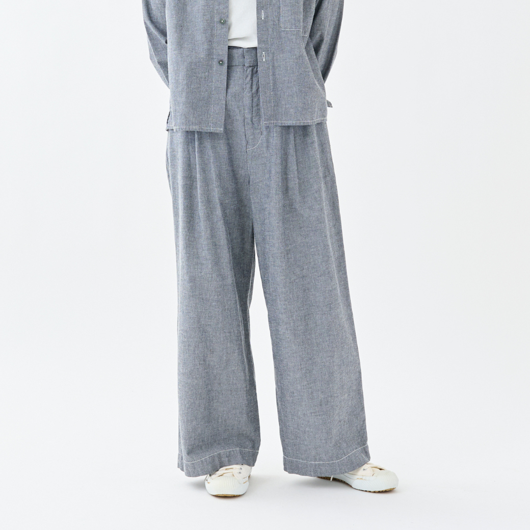 シャンブレータックイージーパンツ