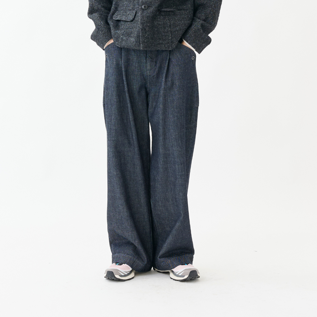 【10月上旬発売予定】10ozデニム1タックワイドパンツ（予約）