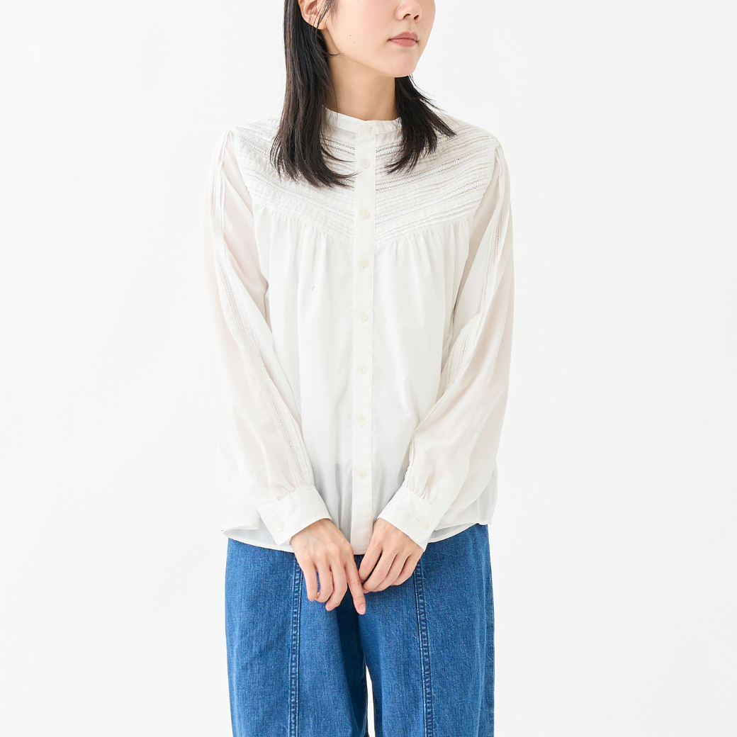 【9月上旬発売予定】レースピンタックブラウス（予約）