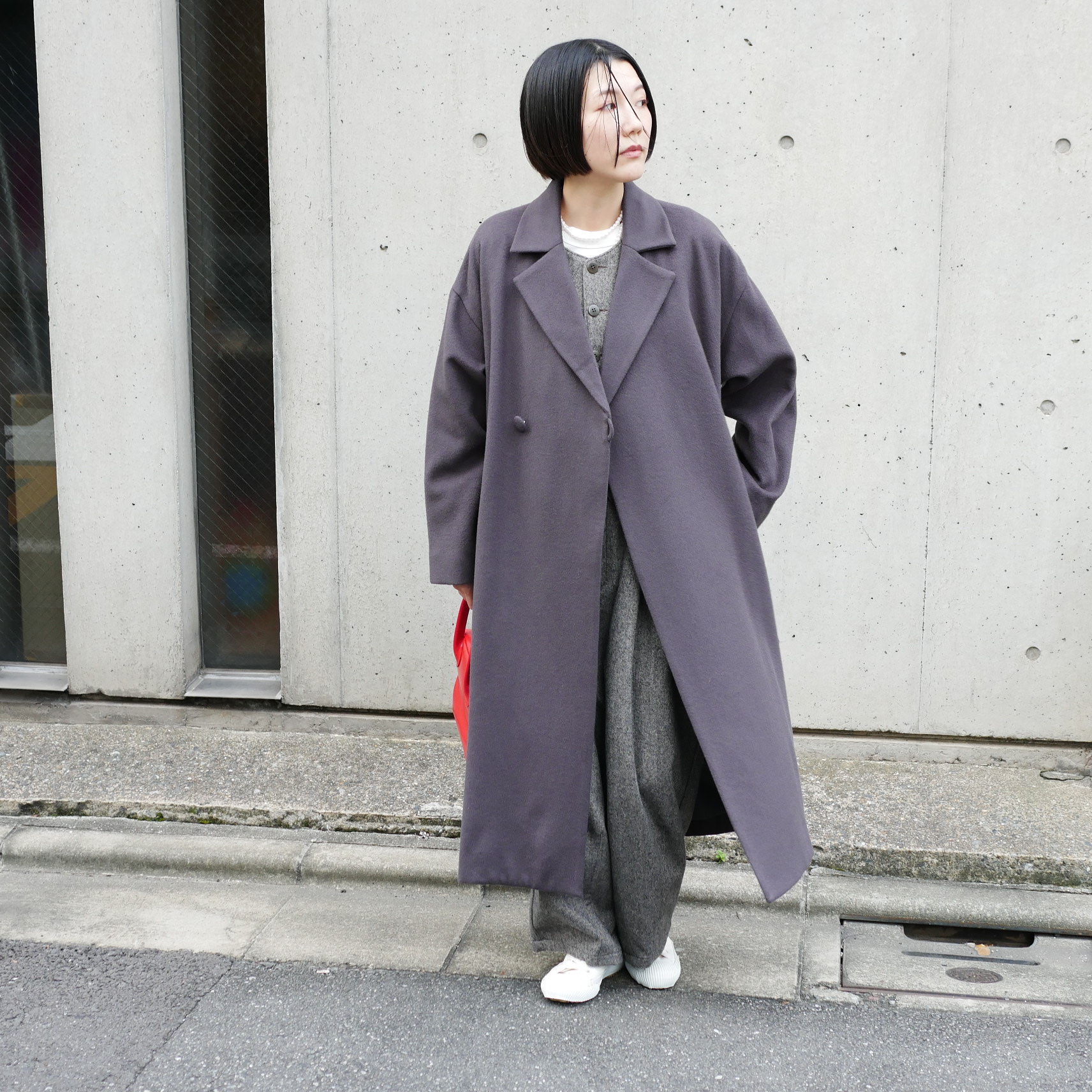 カシミアショートビーバーロングコート KATO` GRANDMA MAMA DAUGHTER