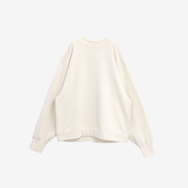 刺繍入りバックタックワイドスウェット