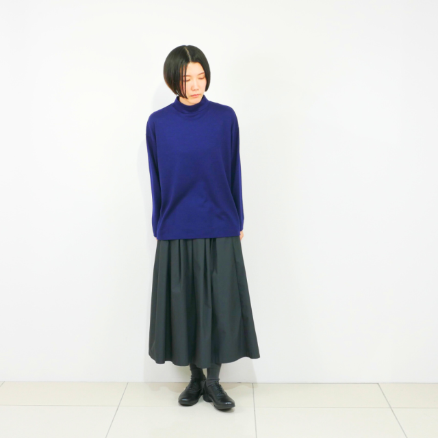 ウールモックネックワイドL/S TEE