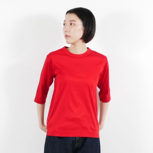 ５分袖クルーネックTEE