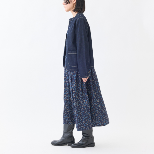 Bramble Rose』BOXタックバンドカラーワンピース KATO` GRANDMA MAMA