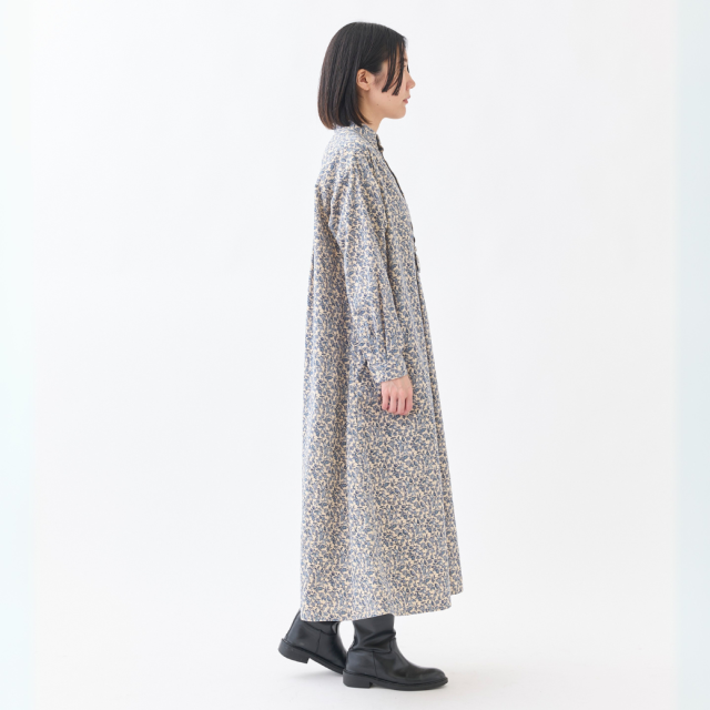 Vintage Orchard スタンドカラーAラインワンピース KATO` GRANDMA MAMA