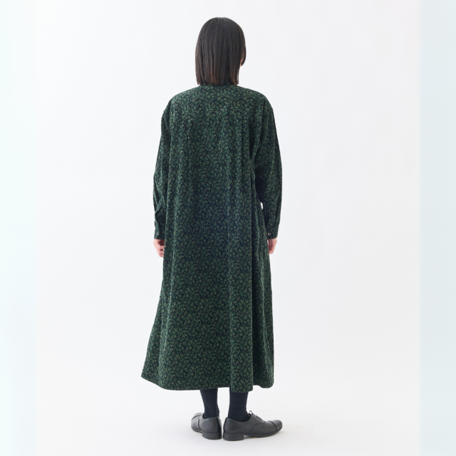 Vintage Orchard スタンドカラーAラインワンピース KATO` GRANDMA MAMA