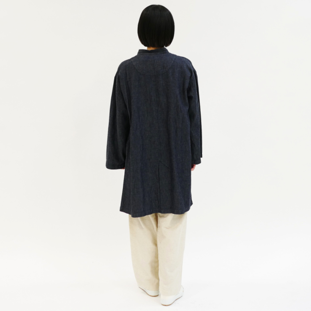 JIN KATOジンカトー　はっ水 国産タフタ生地 フリルカラーコート　L-LL 2025年最新】ZIN KATO レディース ロングコートの人気アイテム