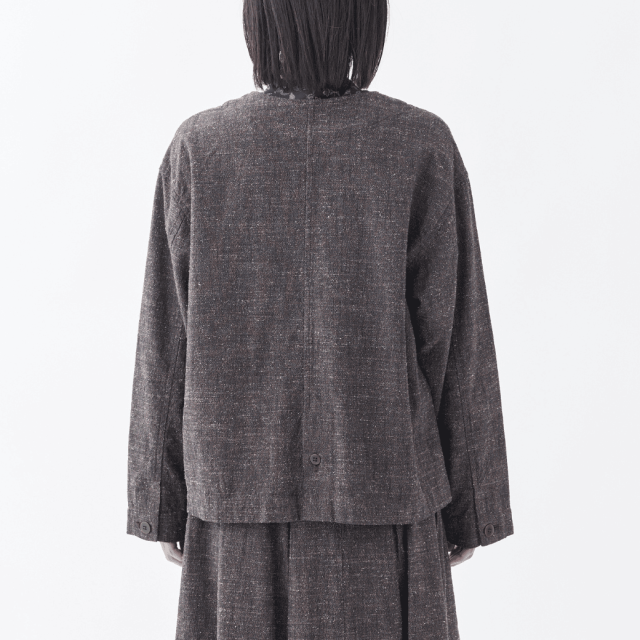 スラブネップツイード ノーカラージャケット KATO` GRANDMA MAMA