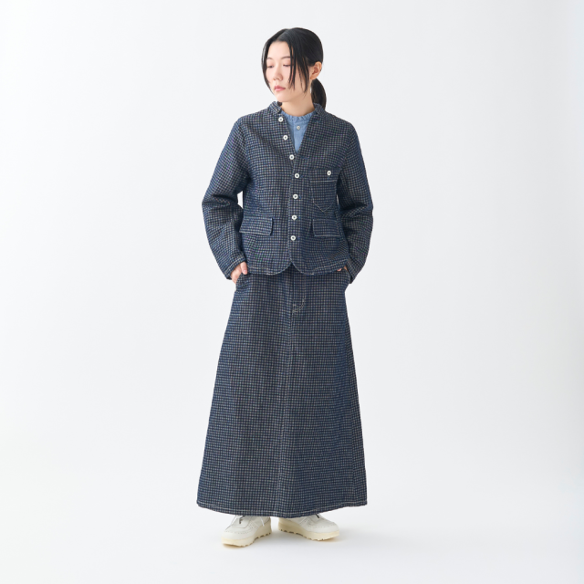 予約商品】【2026年2月お届け】『Indigo Check』ビッグポケット