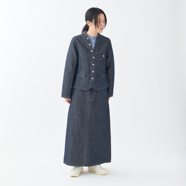 予約商品】【2026年2月お届け】『Indigo Check』ビッグポケット