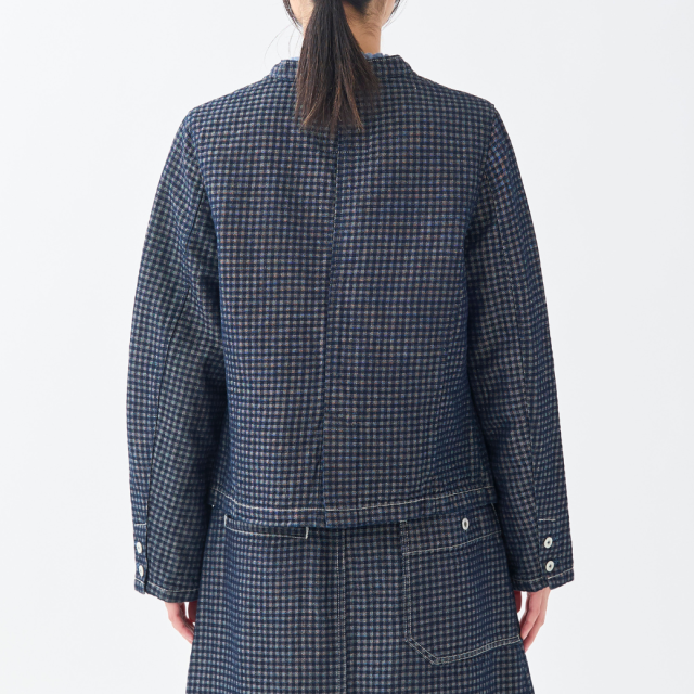 予約商品】【2026年2月お届け】『Indigo Check』ビッグポケット