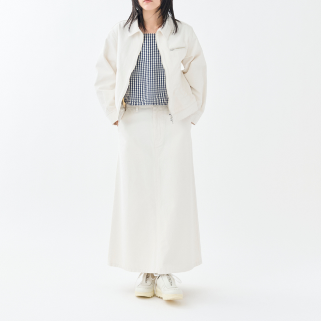 2026年3月お届け】『White pigment』 オックスロングスカート KATO